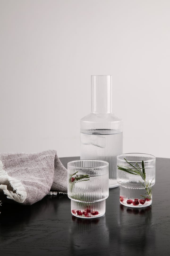 Ripple glas 4-pack, helder Ferm Living