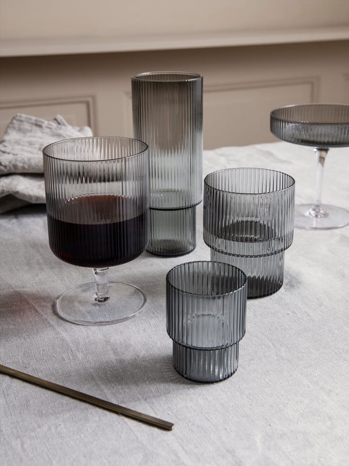 Ripple glas 4-pack, smoked grey Ferm Living