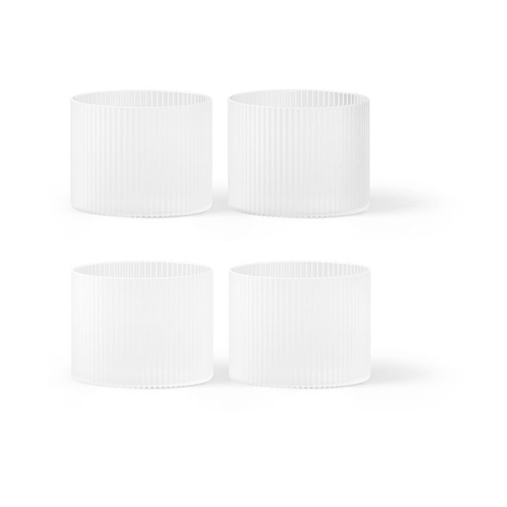 Ripple glas laag 4-pack - Frosted - Ferm Living