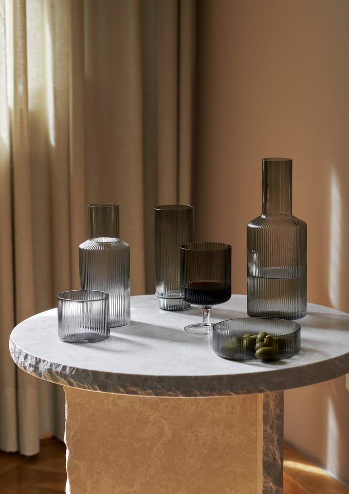 Ripple glas laag 4-pack, Smoked Grey Ferm Living