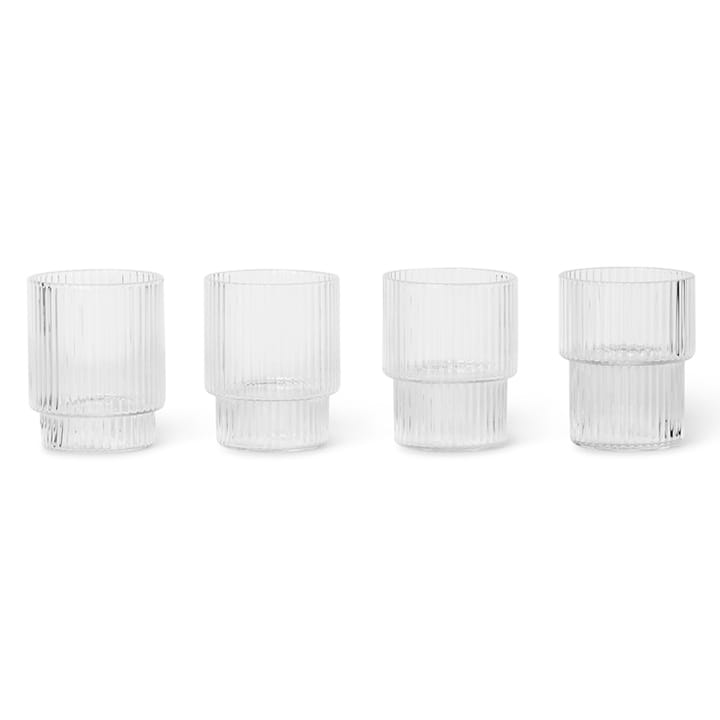Ripple glas small 6 cl 4-pack - Helder - Ferm Living