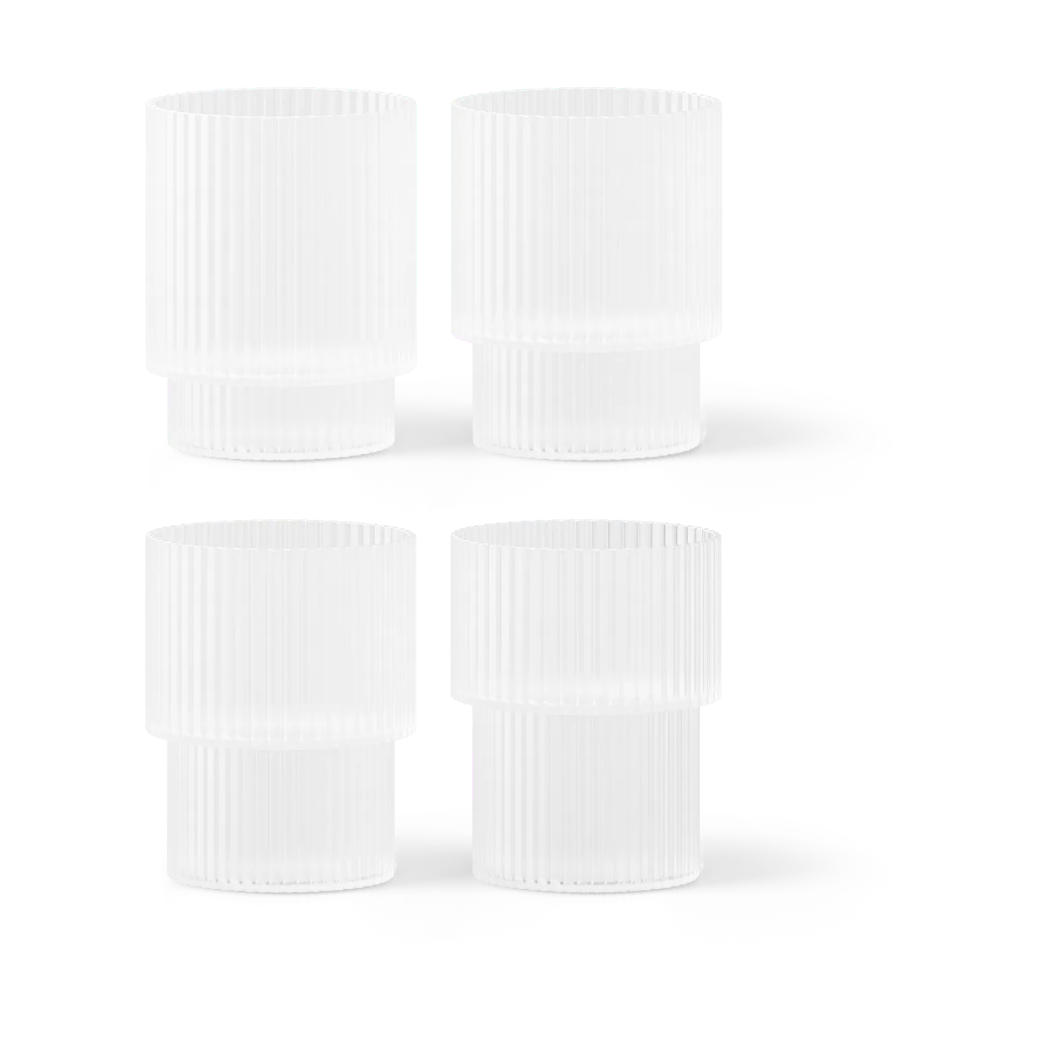 Ripple glazen 4-pack, Frosted Ferm Living