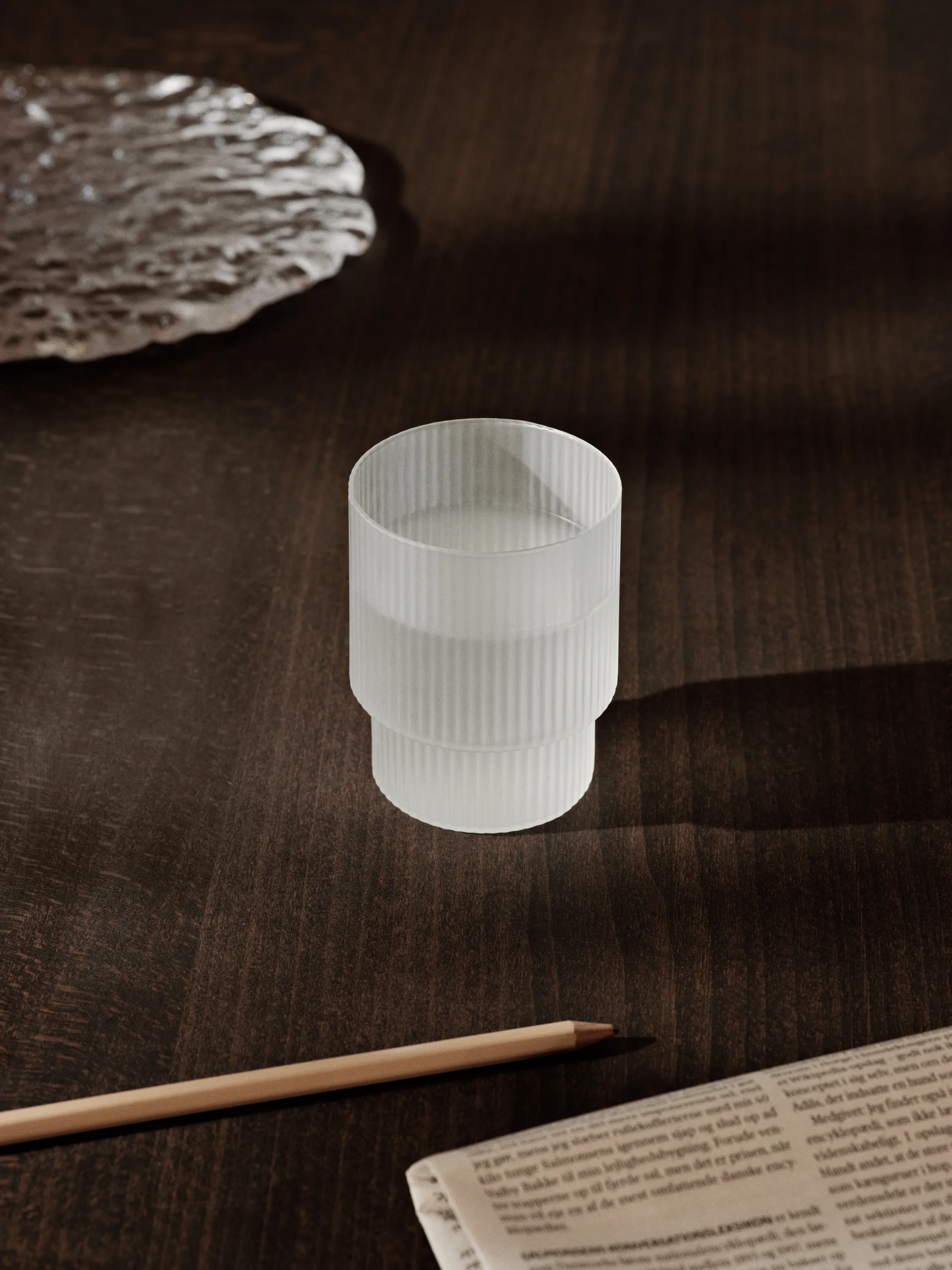 Ripple glazen 4-pack, Frosted Ferm Living