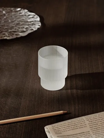 Ripple glazen 4-pack - Frosted - Ferm Living