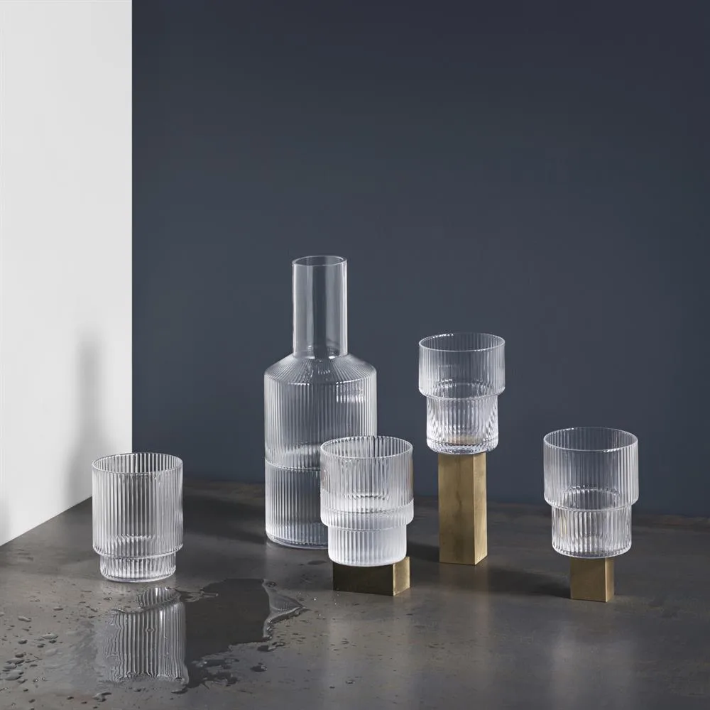 Ripple glazen 4-pack, helder Ferm Living
