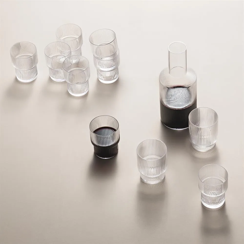 Ripple glazen 4-pack, helder Ferm Living