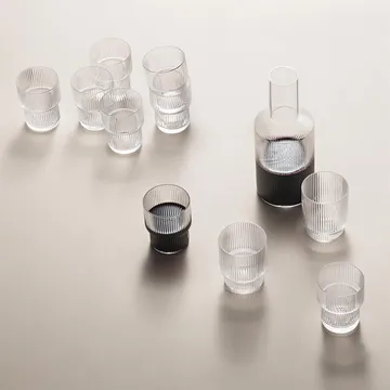 Ripple glazen 4-pack - helder - Ferm Living