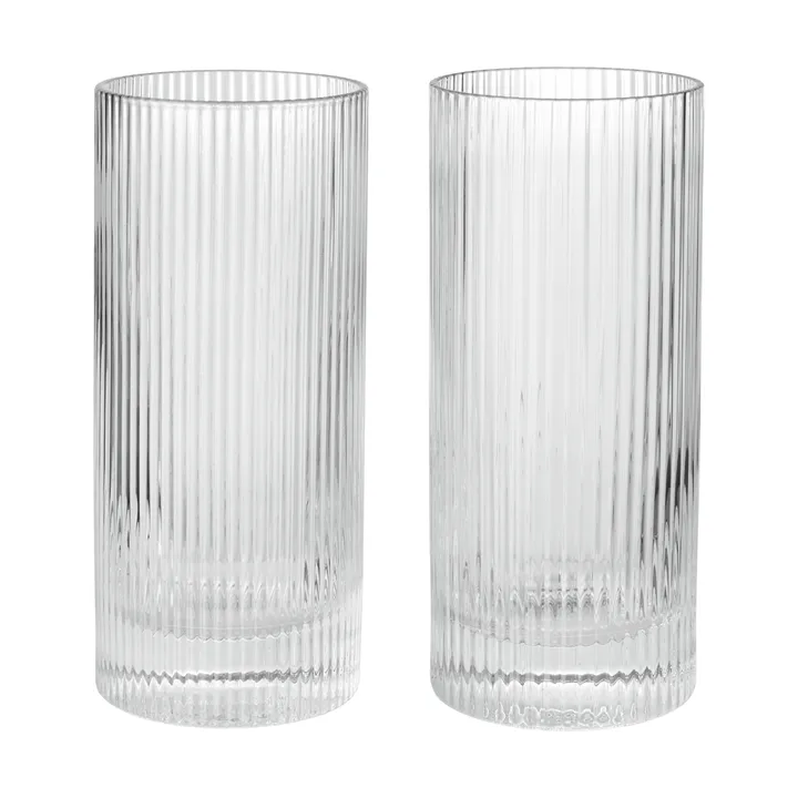 Ripple Highball glazen 48 cl 2-pack - Helder - Ferm Living