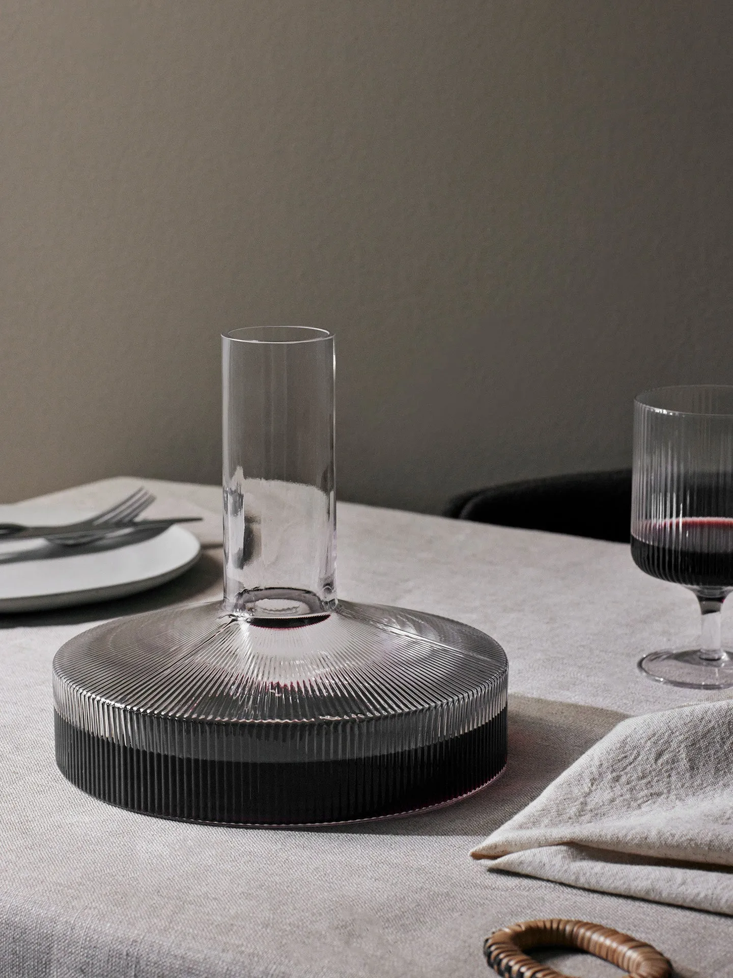 Ripple karaf en glas 17-delig - Helder,  Ferm Living