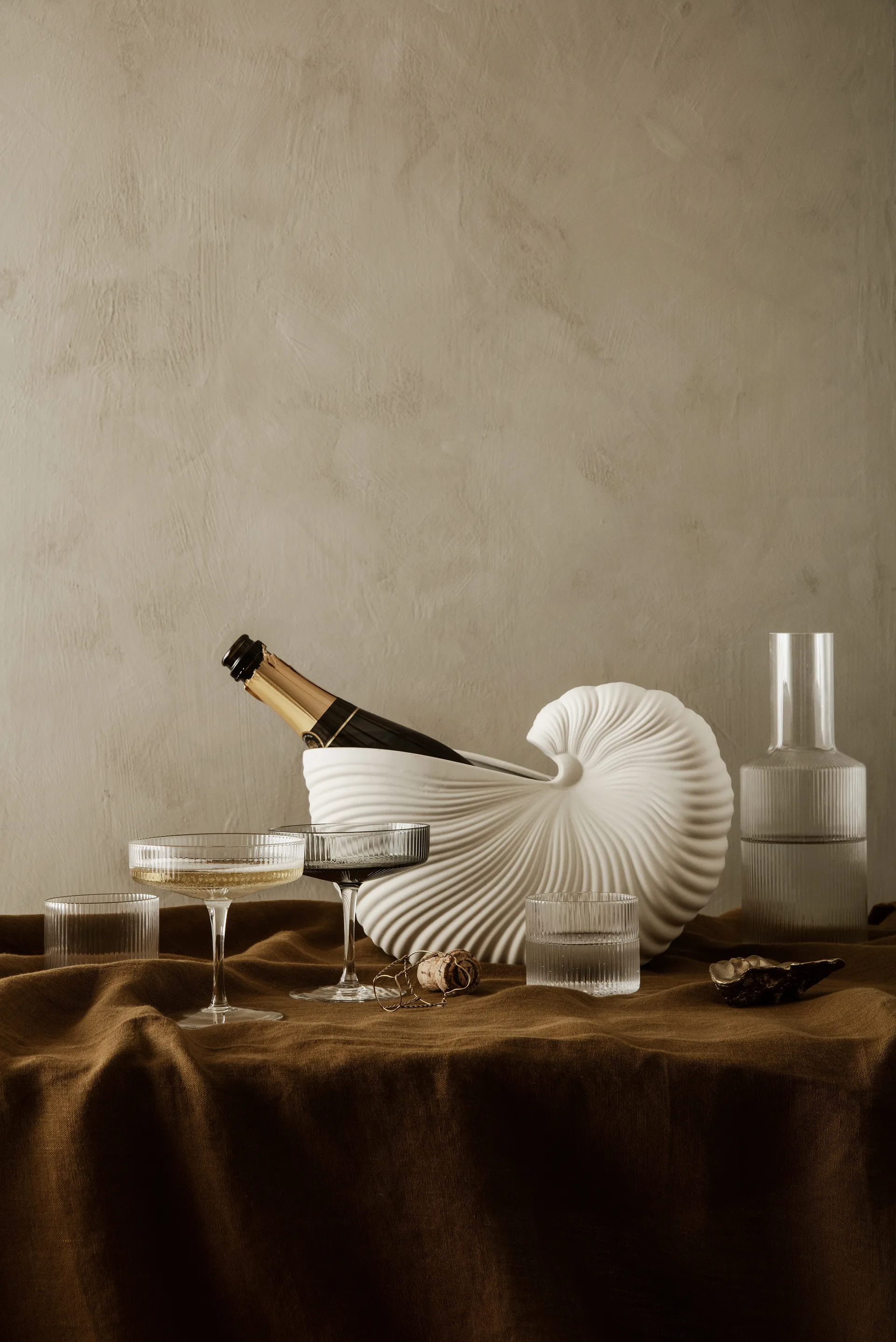 Ripple karaf, helder Ferm Living