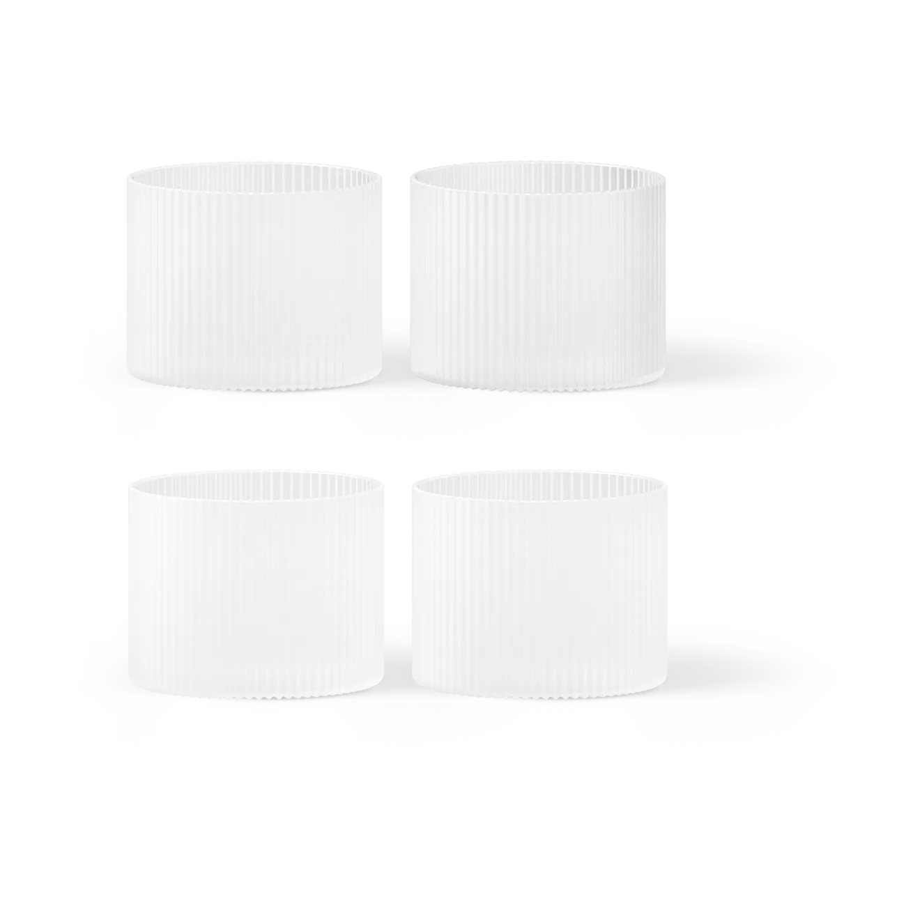 Ripple lage glazen 4-pack, Frosted Ferm Living