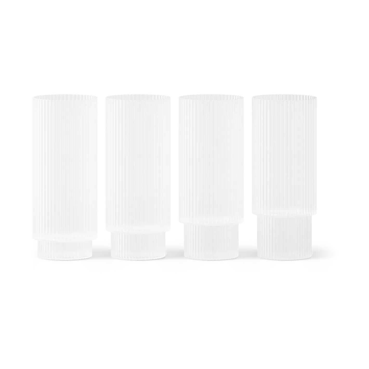 Ripple long drink glas 4-pack, Frosted Ferm Living