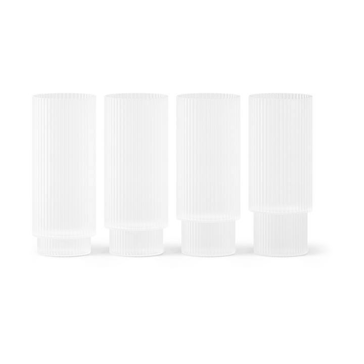 Ripple long drink glas 4-pack - Frosted - Ferm Living