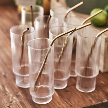Ripple long drink glas 4-pack - helder - ferm LIVING