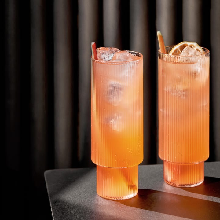 Ripple long drink glas 4-pack, helder Ferm Living