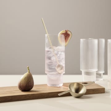 Ripple long drink glas 4-pack - helder - Ferm Living