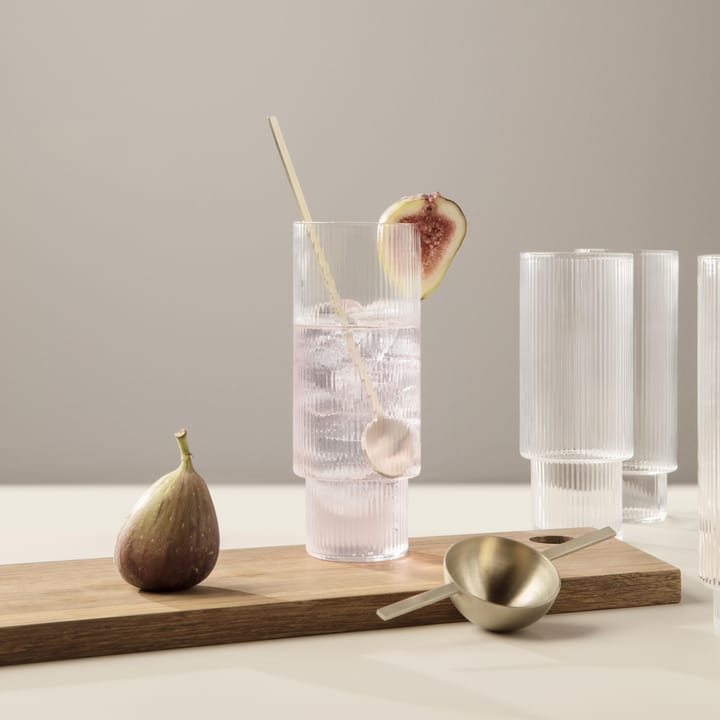 Ripple long drink glas 4-pack - helder - ferm LIVING