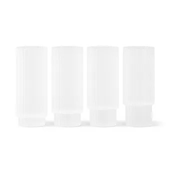 Ripple longdrinkglazen 4-pack - Frosted - Ferm Living
