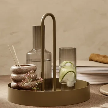 Ripple longdrinkglazen 4-pack - smoked grey - Ferm Living