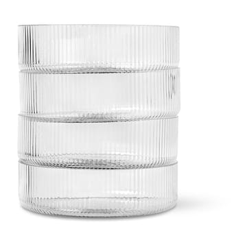 Ripple ontbijtkom 4-pack - clear - Ferm Living