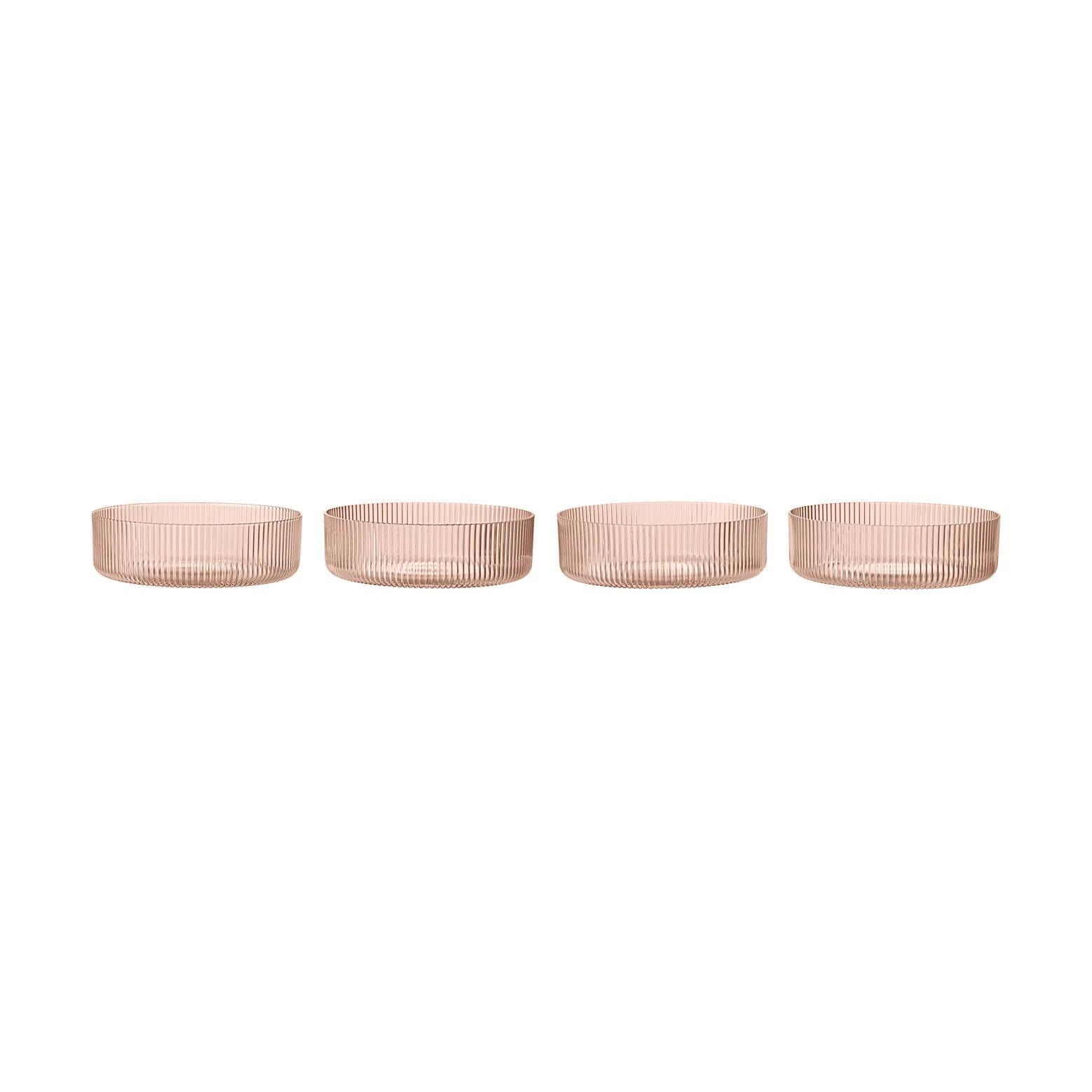 Ripple ontbijtschalen 4-pack, Blush Ferm Living