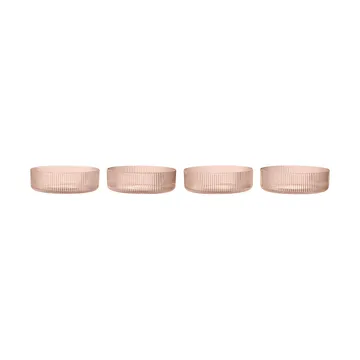Ripple ontbijtschalen 4-pack - Blush - Ferm Living