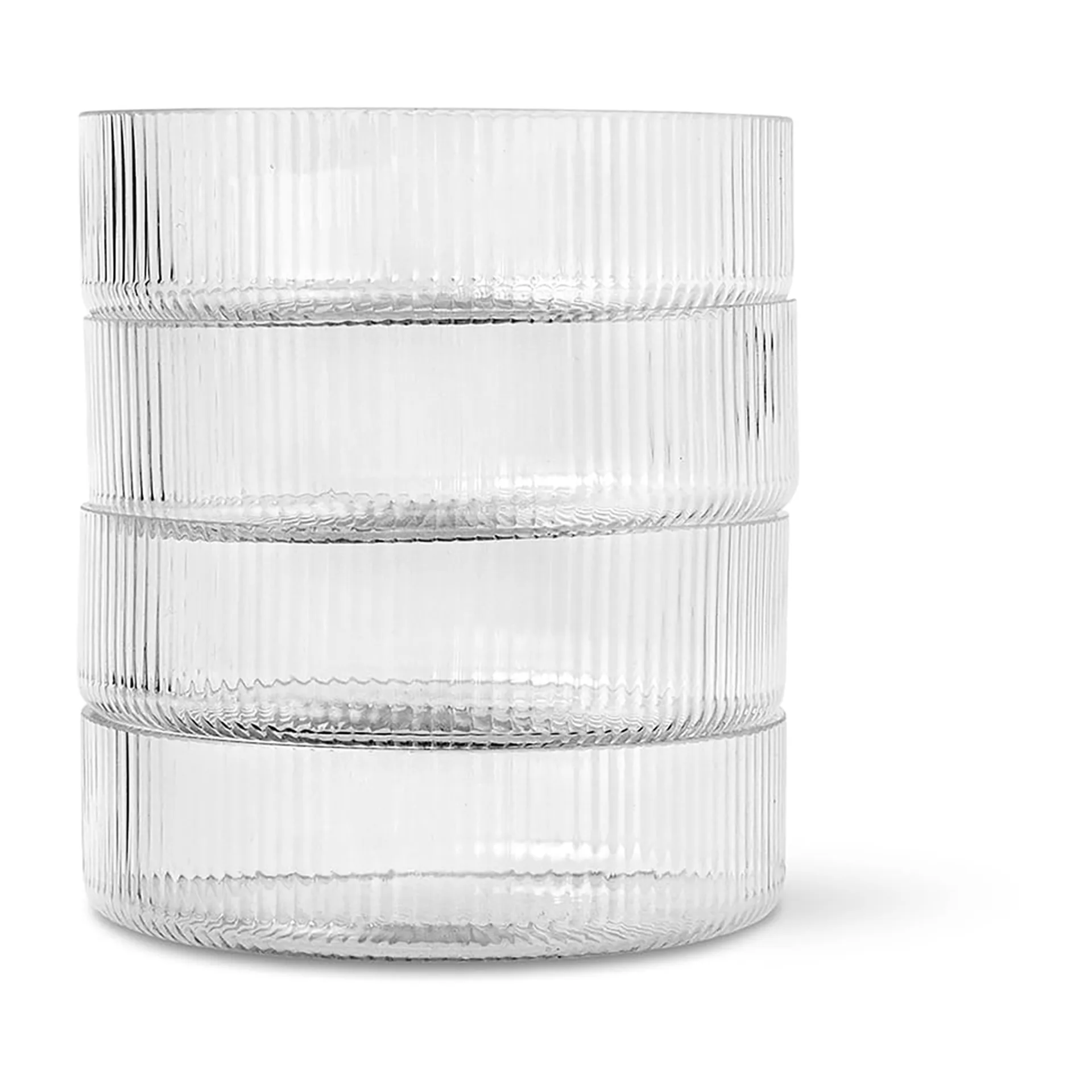 Ripple ontbijtschalen 4-pack, clear Ferm Living