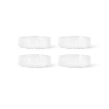 Ripple ontbijtschalen 4-pack - Frosted - Ferm Living