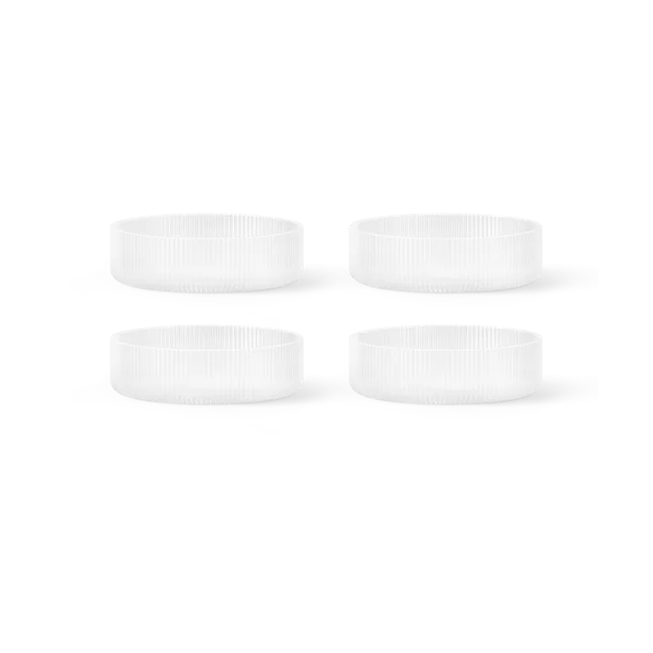 Ripple ontbijtschalen 4-pack - Frosted - Ferm Living