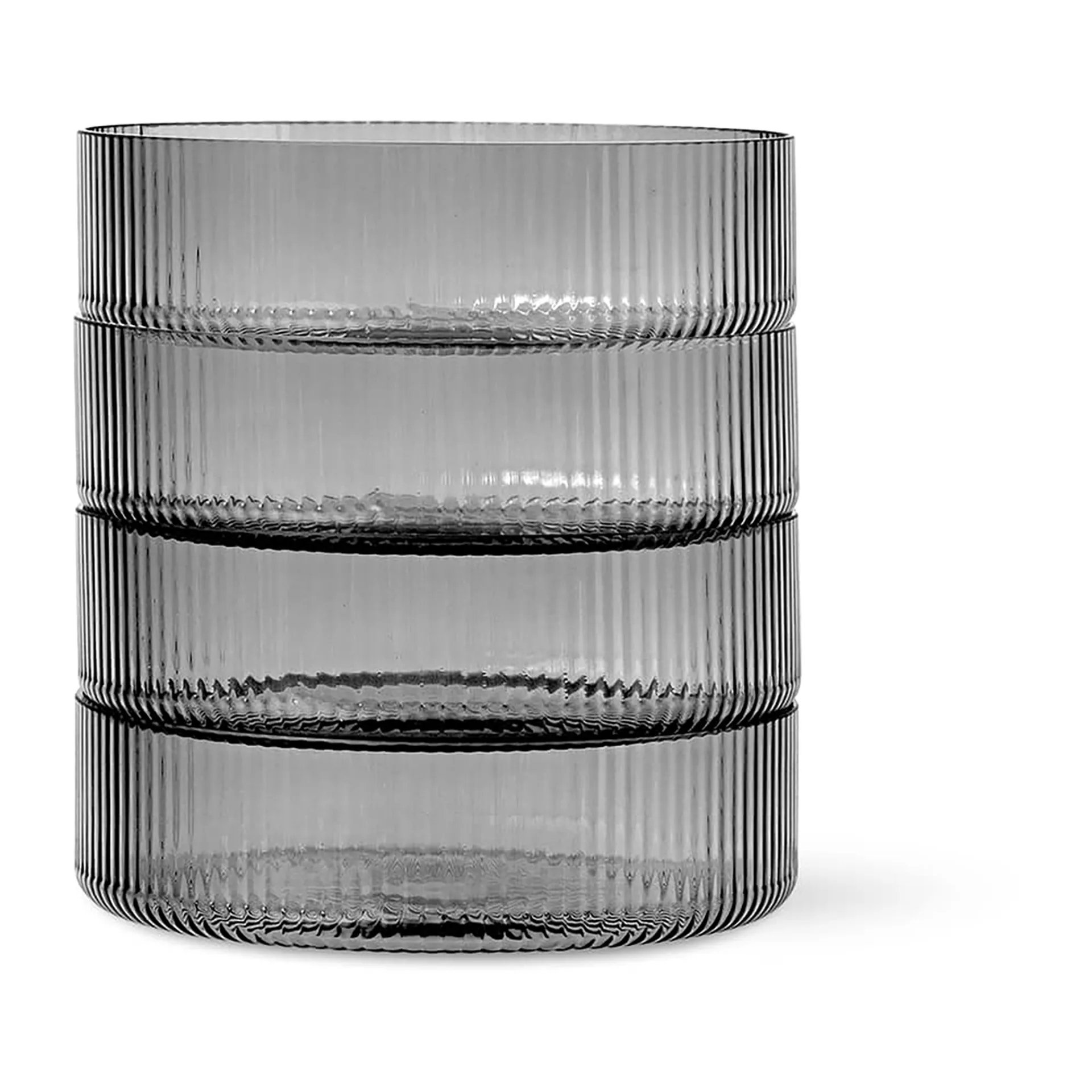 Ripple ontbijtschalen 4-pack, smoked grey Ferm Living