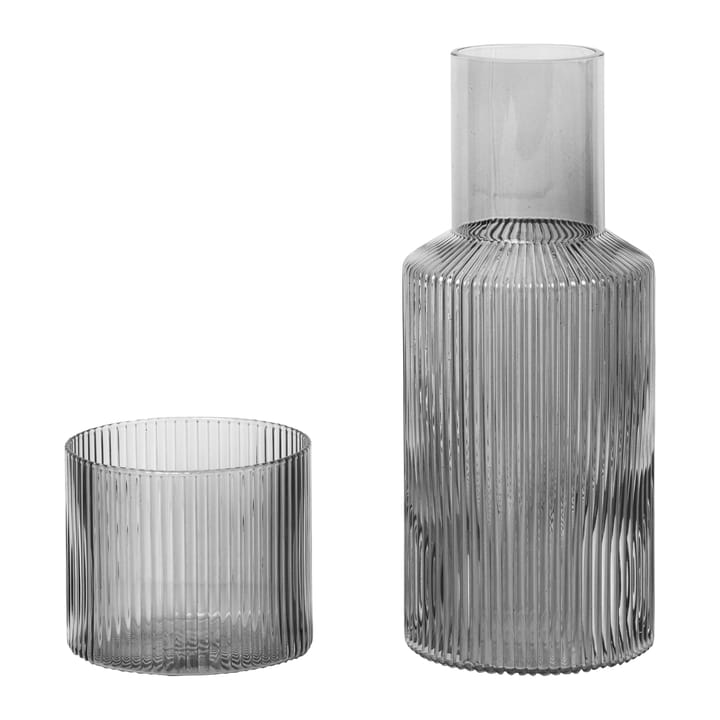 Ripple small karaf set - smoked grey - Ferm Living