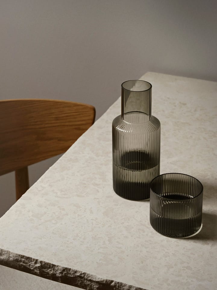 Ripple small karaf set, smoked grey Ferm Living