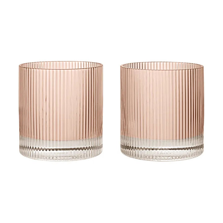 Ripple tumblerglazen 25 cl 2-pack - Blush - Ferm Living