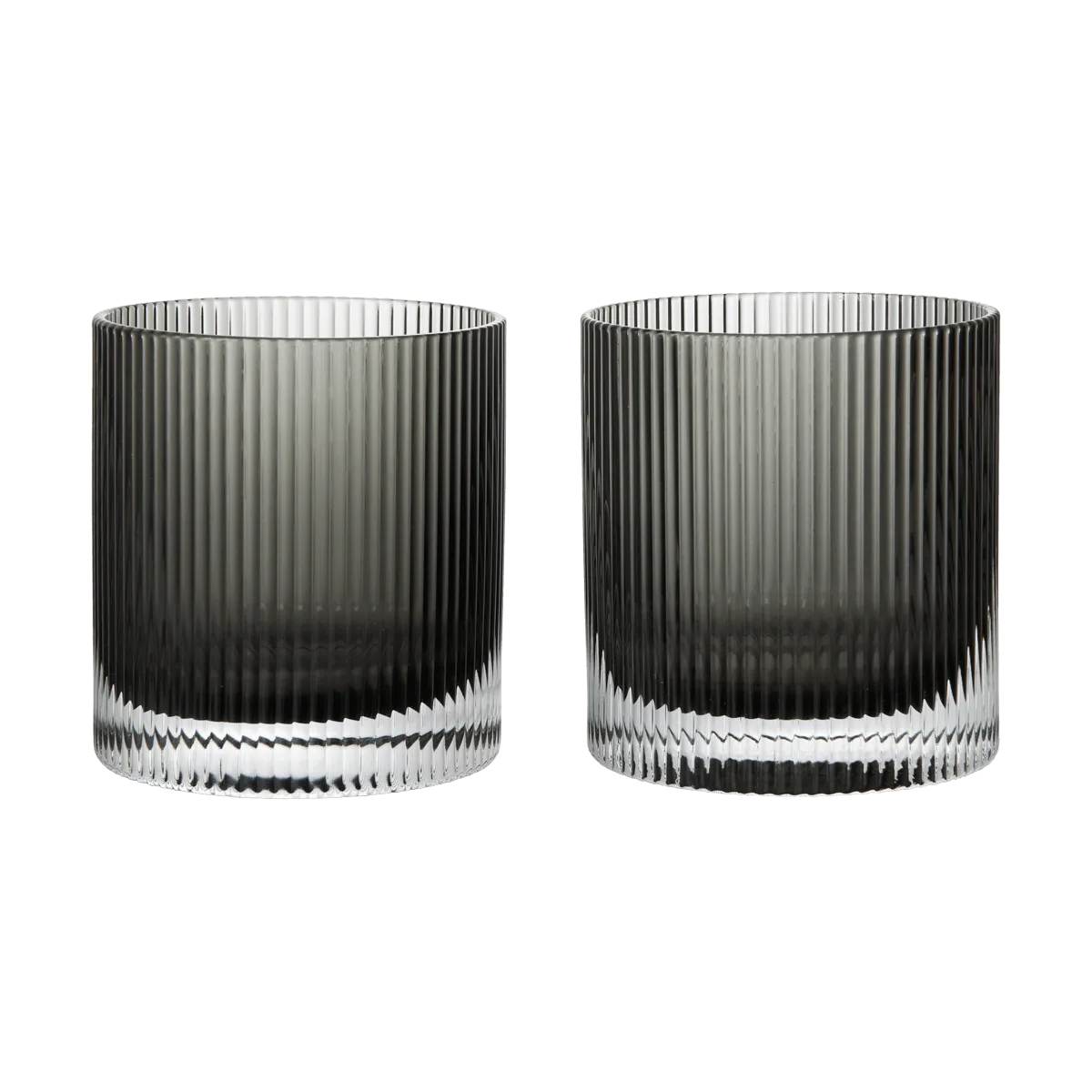 Ripple tumblerglazen 25 cl 2-pack, Smoked Grey Ferm Living