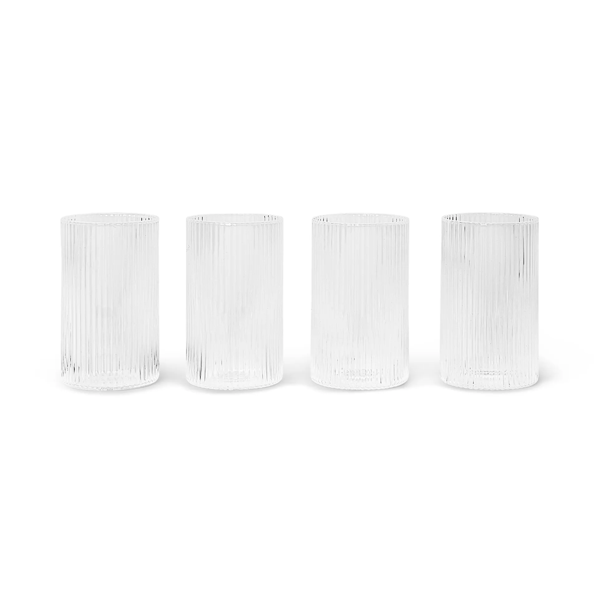 Ripple verrines glaas 14 cl 4-pack, Clear Ferm Living