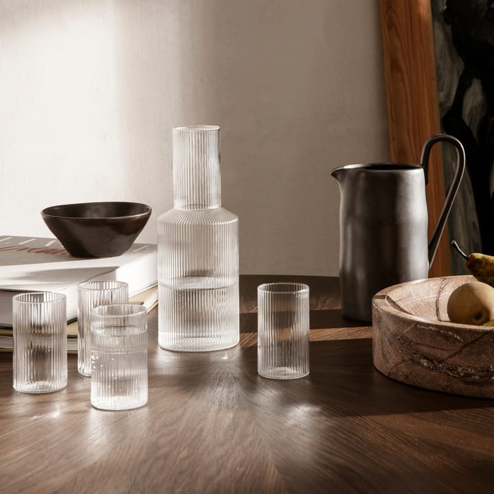 Ripple verrines glaas 14 cl 4-pack, Clear Ferm Living