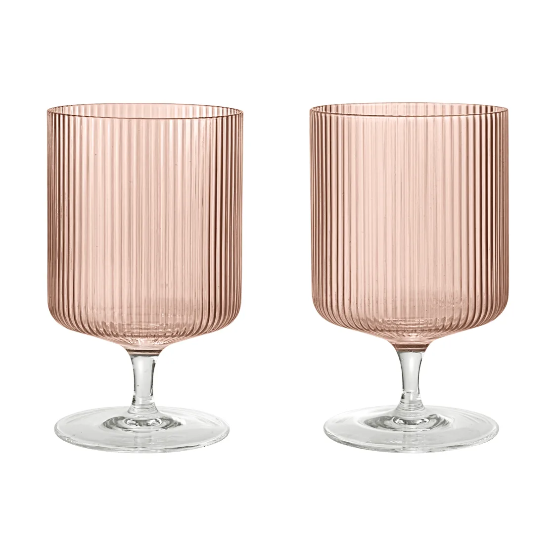 Ripple wijnglazen 2-pack, Blush Ferm Living