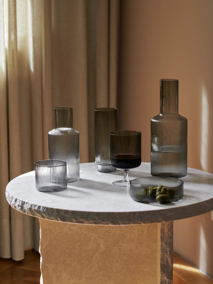 Ripple wijnglazen, Smoked grey Ferm Living