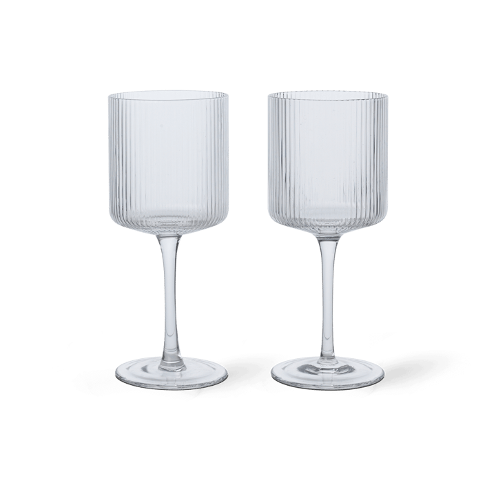 Ripple wittewijnglas 26 cl 2-pack - Clear - Ferm Living