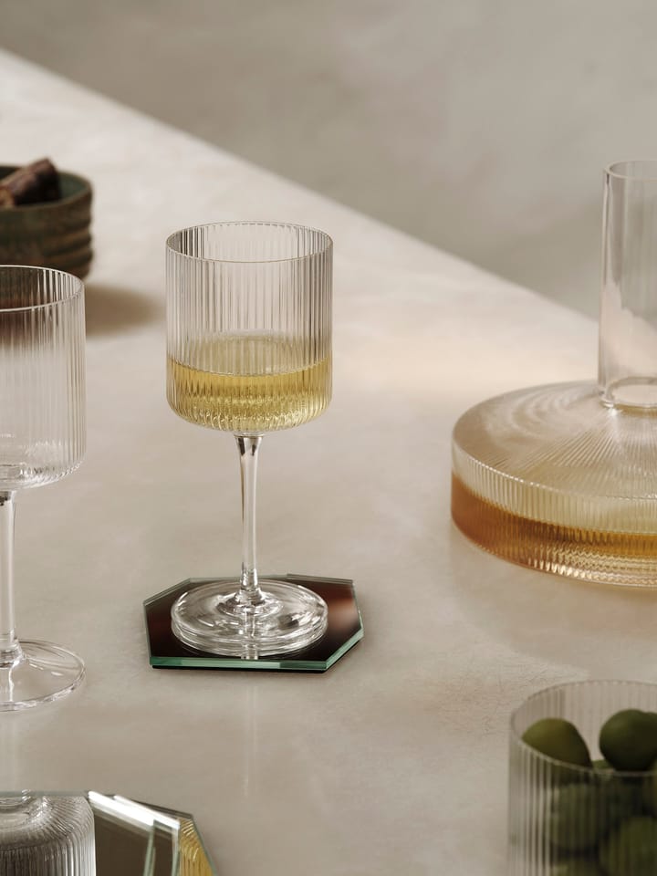 Ripple wittewijnglas 26 cl 2-pack, Clear Ferm Living