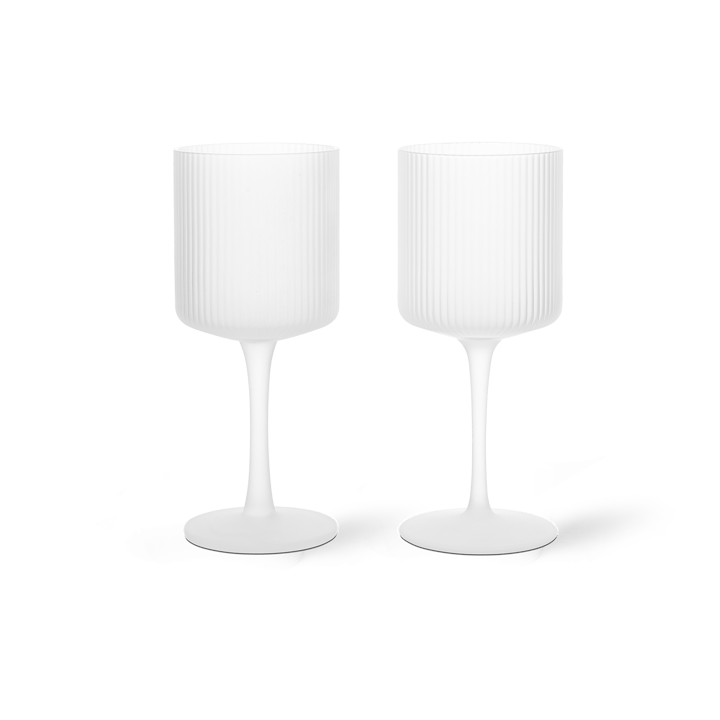 Ripple wittewijnglas 26 cl 2-pack - Frosted - Ferm Living