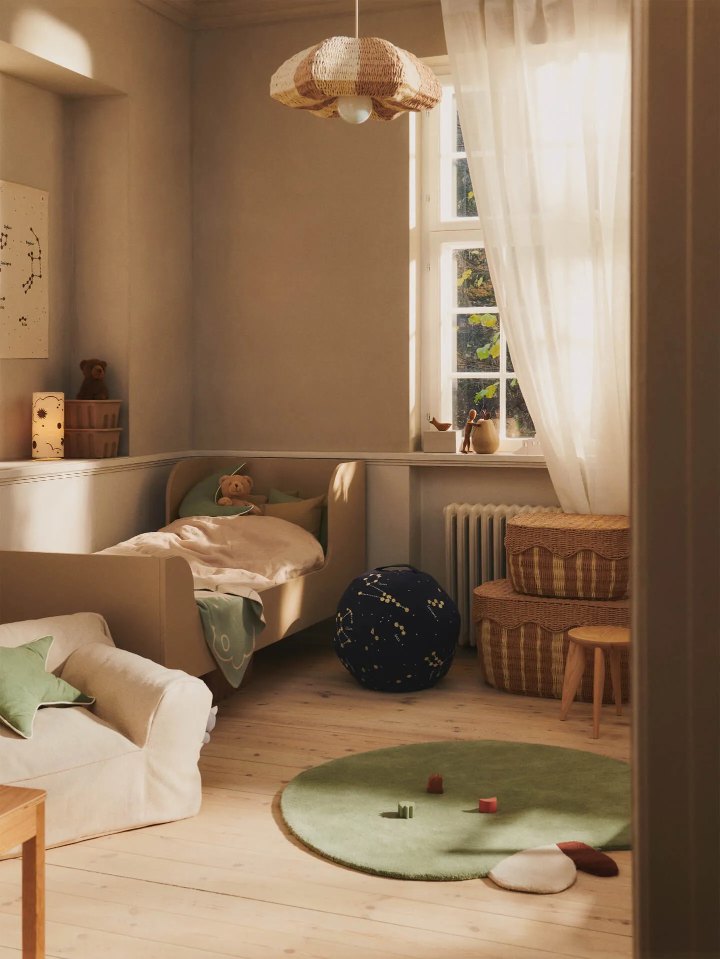 Rivan lampenkap, Naturel-off-white Ferm Living