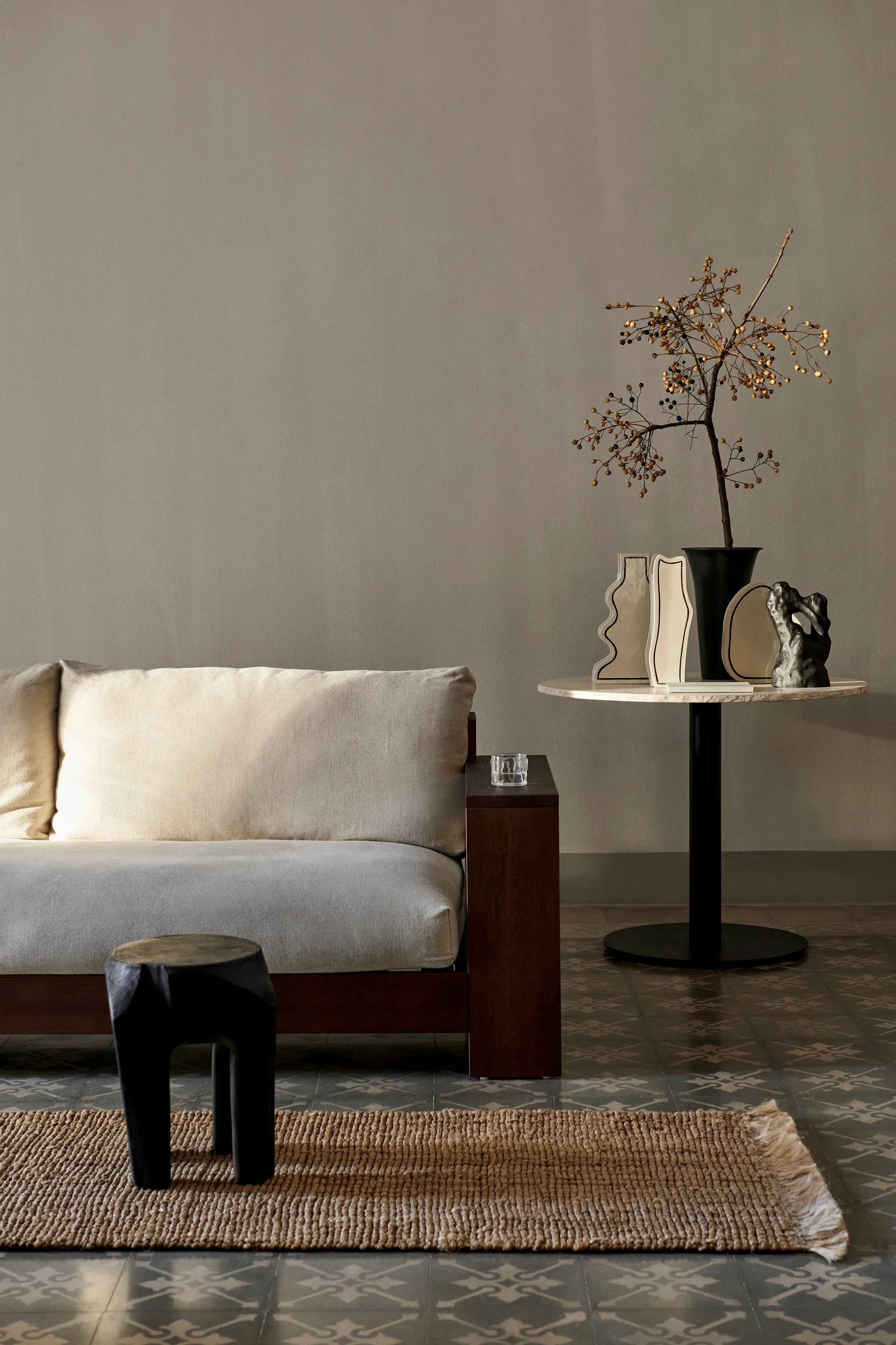 Root kruk Ø30x40 cm, Black stained Ferm Living