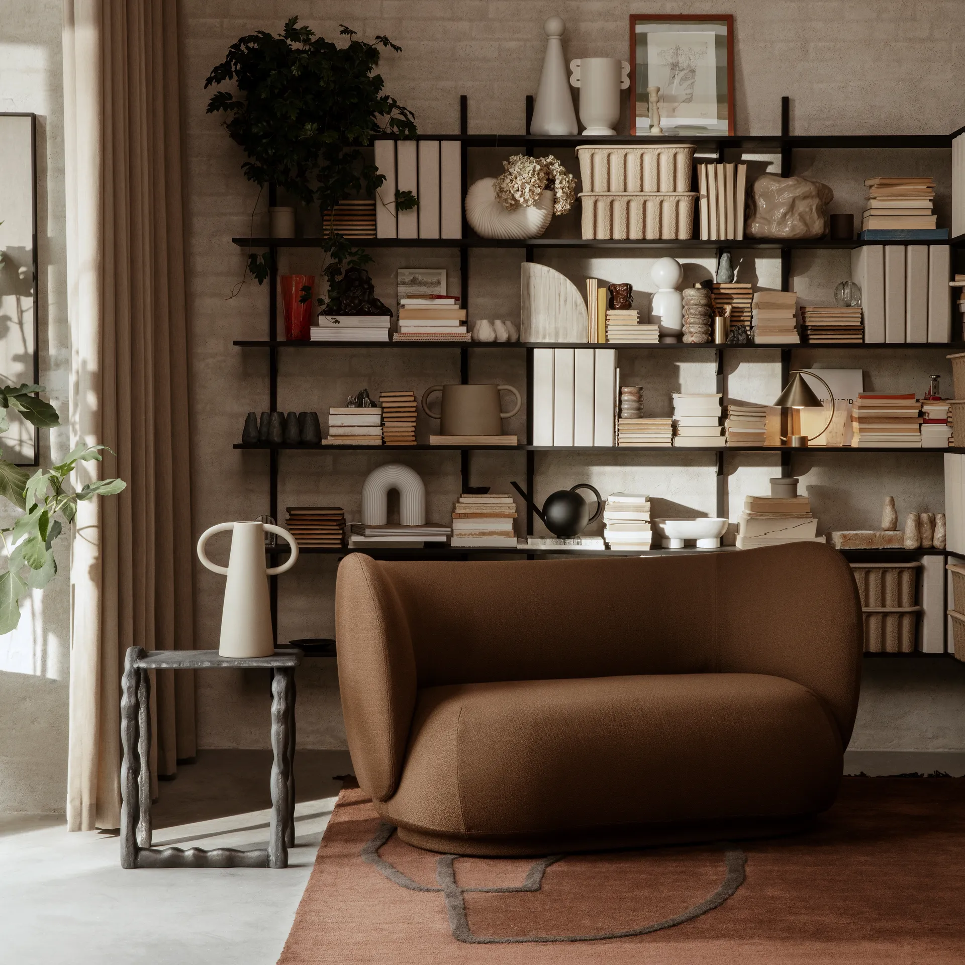 Rotben sculptuur, Zwart Ferm Living