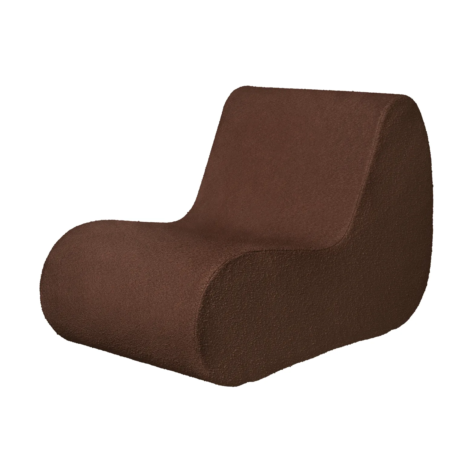 Rouli center module pure bouclé modulaire bank, Chestnut brown Ferm Living