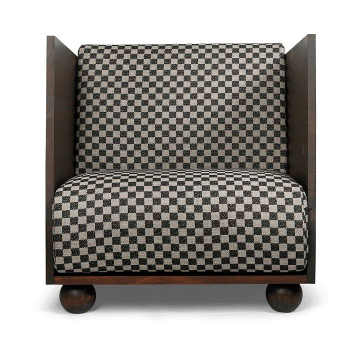 Rum Lounge Chair Check - Donker gebeitst-zand-zwart - ferm LIVING