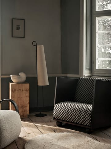 Rum Lounge Chair Check - Donker gebeitst-zand-zwart - Ferm Living