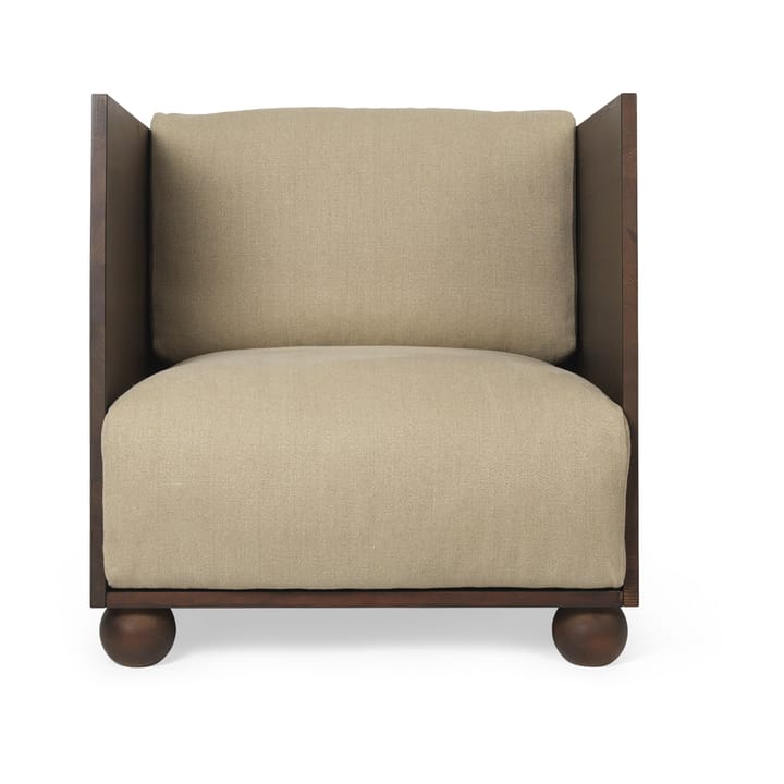 Rum loungefauteuil rich linen - Dark stained-natural - ferm LIVING