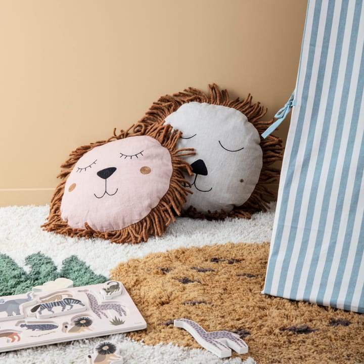 Safari kussen leeuw, rose Ferm Living