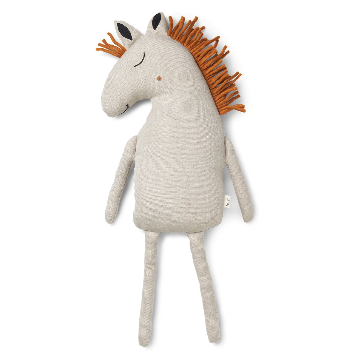 Ferm Living Safari kussen Paard Beige | Scandinavisch Interieur | Kinderkamer interieuraccessoires | Wit